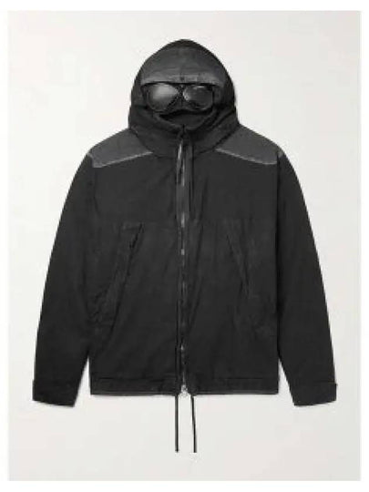 50 Fili Gum Mixed Goggle Hooded Jacket Black - CP COMPANY - BALAAN 2