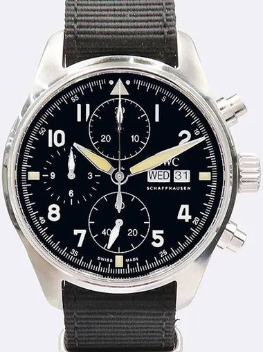 IWC IW387901 Pilot Watch Chronograph Spitfire 41MM Automatic Men s Leather Band - IWC - BALAAN 1