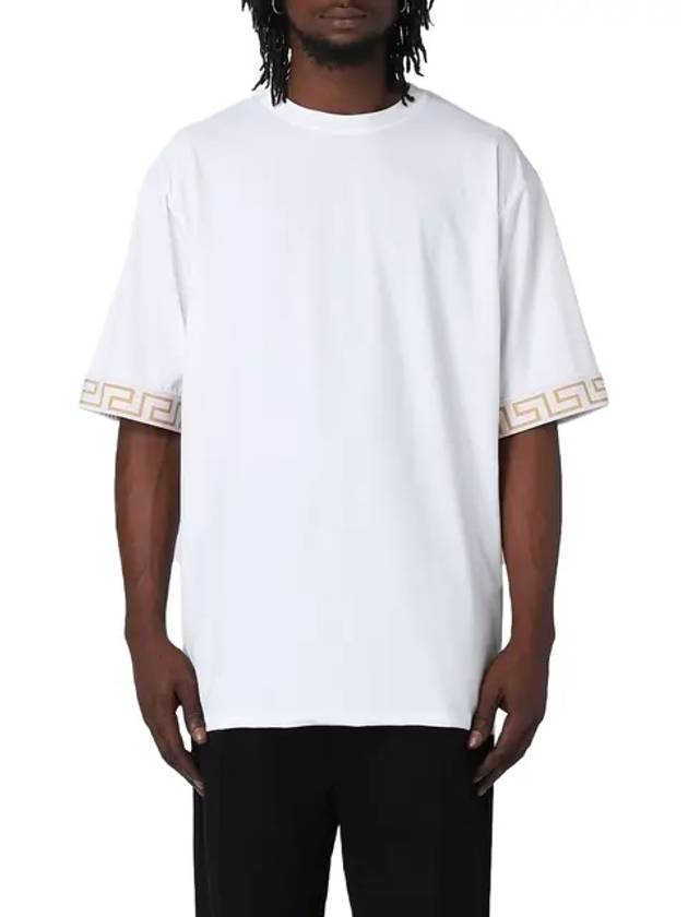 Greca Gym Logo Crew Neck Short Sleeve T-Shirt White - VERSACE - BALAAN 3