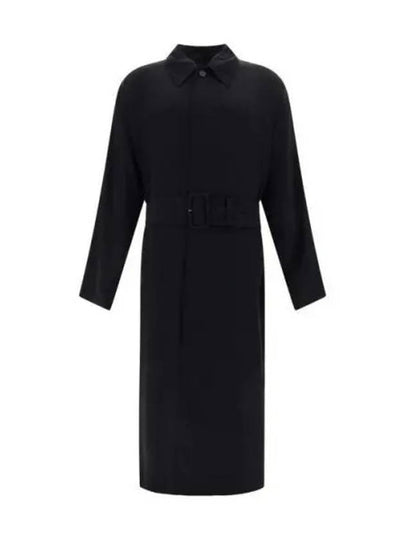 Belted Maxi Trench Coat Black - BALENCIAGA - BALAAN 2