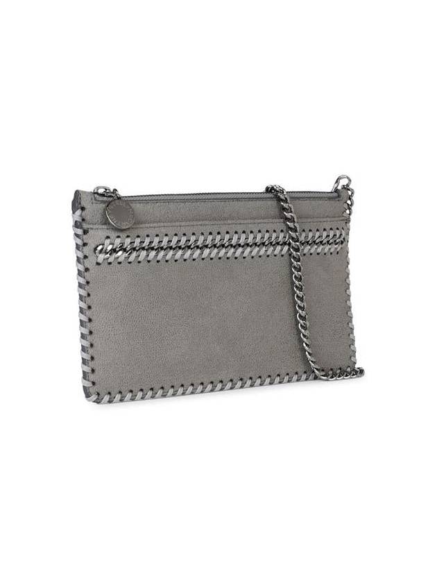 Stella McCartney 'Falabella' Mini Clutch Bag In Grey Recycled Polyester - STELLA MCCARTNEY - BALAAN 2