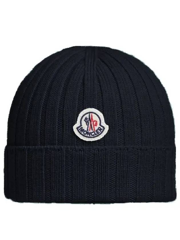 Baby Wool Beanie Navy Blue 3B00002 M1131 742 - MONCLER - BALAAN 1