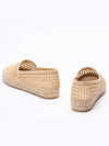 Logo Raffia Flat Espadrilles Beige - PRADA - BALAAN 4