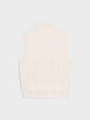 Triomphe Embroidered Turtleneck Sleeveless Off-White - CELINE - BALAAN 5