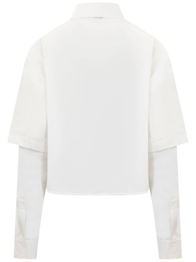 blouse shirt OWGE022S24FAB003 0101 WHITE WHIT - OFF WHITE - BALAAN 3