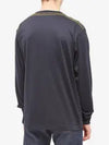 Logo Cotton Long Sleeve T-Shirt Navy - STONE ISLAND - BALAAN 4