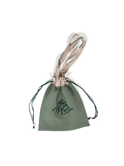 Women's Rattan Logo Knit Bag Green - IOEDLE - BALAAN 2