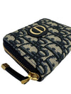 Small 30 Montaigne Voyageur Coin Purse Blue  Oblique Jacquard - DIOR - BALAAN 5