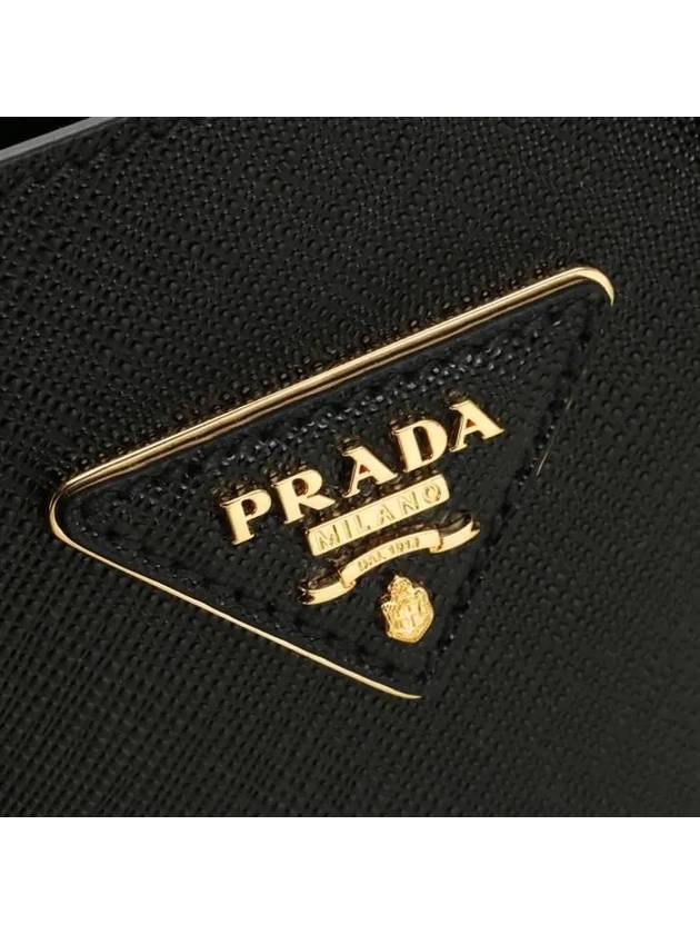 Triangular Logo Saffiano Leather Tote Bag Nero - PRADA - BALAAN 6