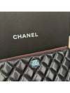 Pouch Caviar Skin Gold CC Logo Black - CHANEL - BALAAN 4