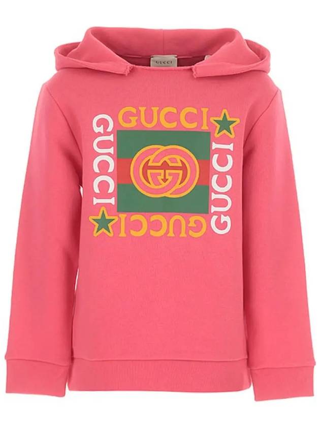 Kids Logo Print Hoodie 611220 XJCP4 5199 - GUCCI - BALAAN 1