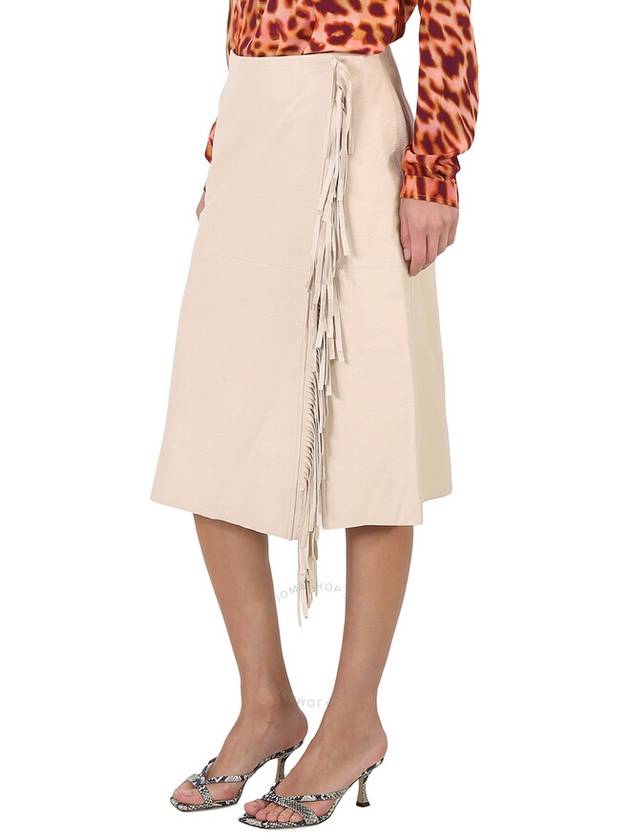 Women's Fringe Wrap H-Line Skirt Ivory - STELLA MCCARTNEY - BALAAN 4