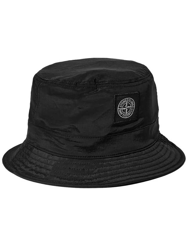 Logo Nylon Bucket Hat Black - STONE ISLAND - BALAAN 3