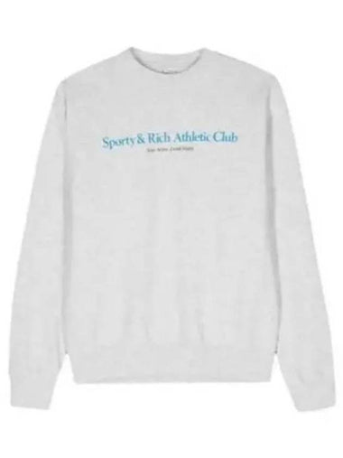 Long Sleeve T Shirt CRAW2360HG Free Heather Gray Ocean - SPORTY & RICH - BALAAN 1