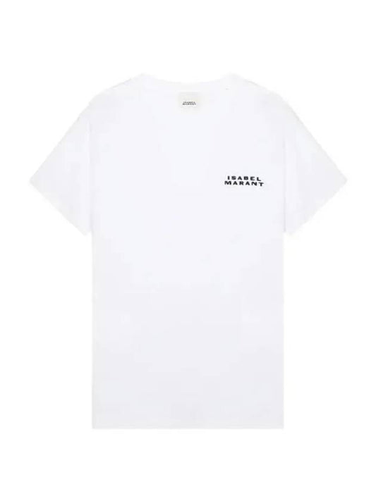 Vidal Logo Short Sleeve T Shirt White - ISABEL MARANT - BALAAN 1