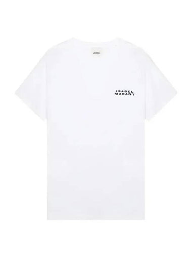 Vidal Logo Short Sleeve T Shirt White - ISABEL MARANT - BALAAN 1