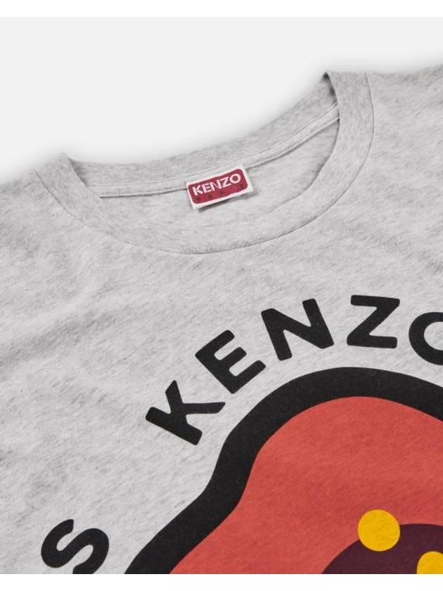 Logo Print Short Sleeve T-Shirt Grey - KENZO - BALAAN 4