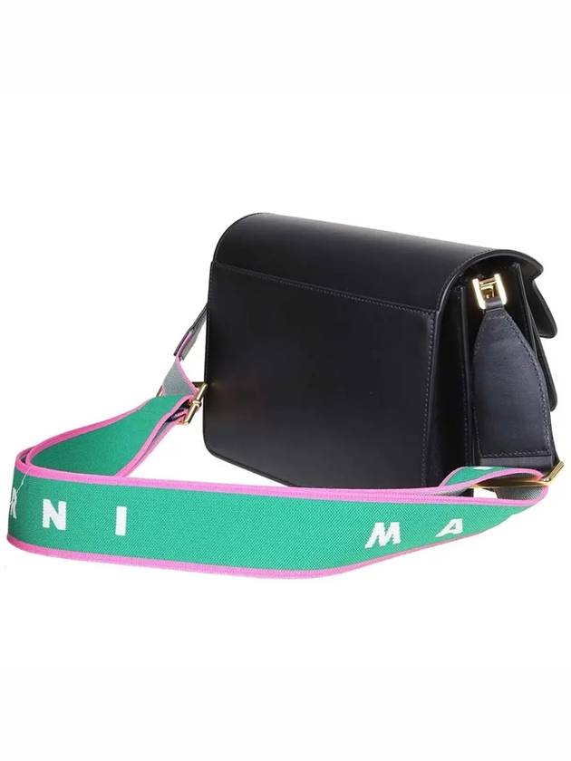 Trunk Logo Strap Medium Shoulder Bag Black - MARNI - BALAAN 4