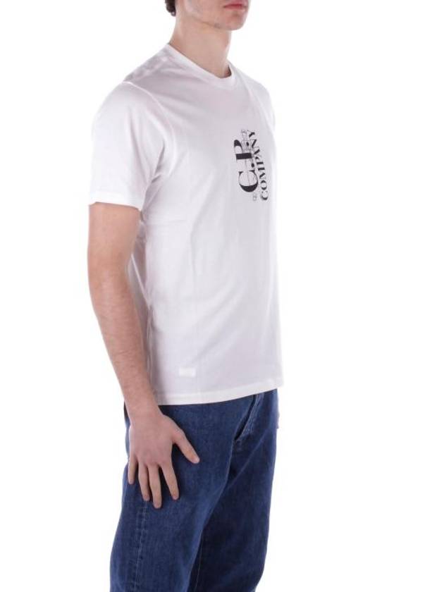 Logo Short Sleeve T-Shirt White - CP COMPANY - BALAAN 7