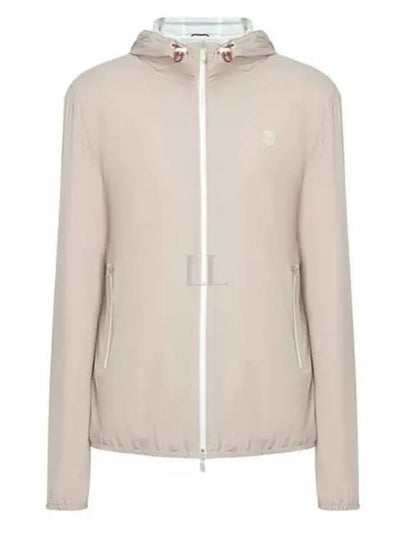 Embroidered Logo Zip-up Hoodie Sand - BRUNELLO CUCINELLI - BALAAN 2