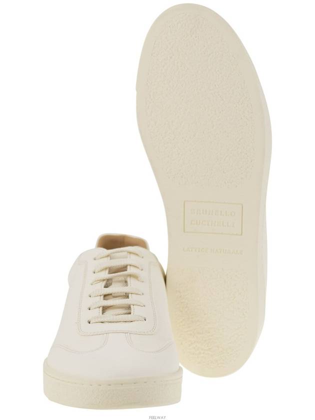 Deerskin Trainers Latex Sole Low Top Sneakers White - BRUNELLO CUCINELLI - BALAAN 7