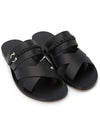 Gancini Ornament Slippers Black - SALVATORE FERRAGAMO - BALAAN 4