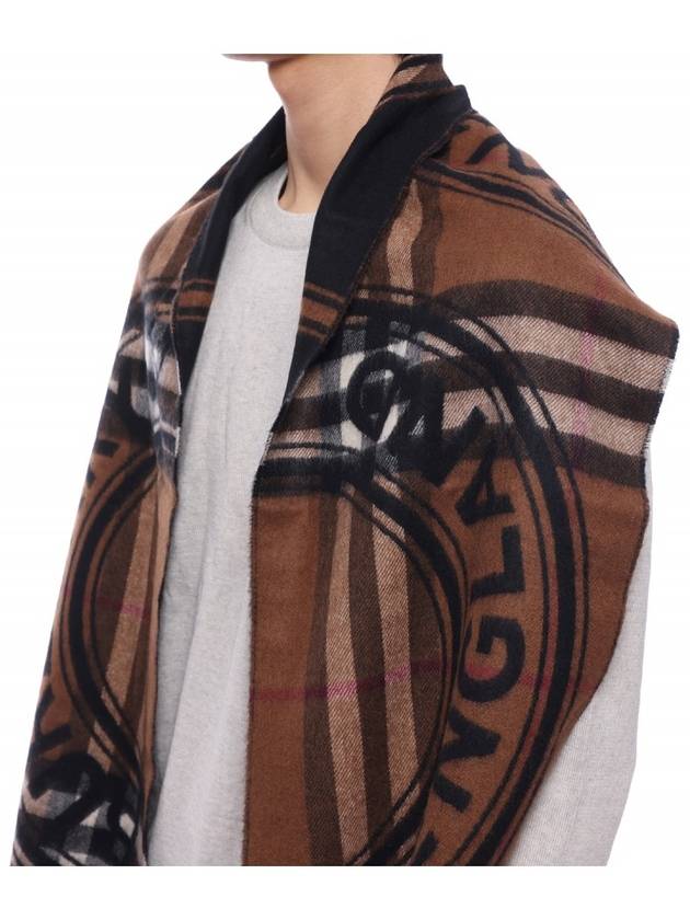 Cashmere Print Scarf Brown - BURBERRY - BALAAN 5