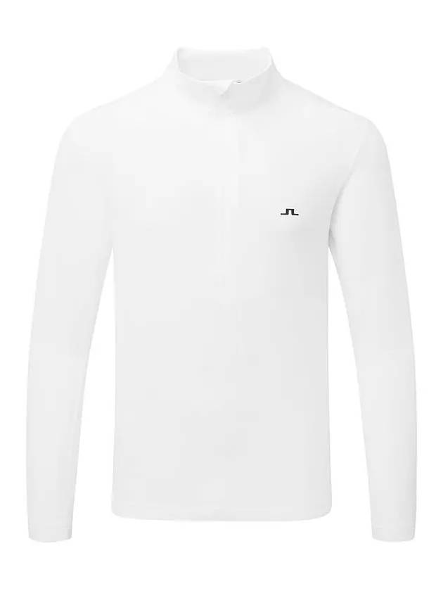 Luke Half Zip Up Mid Long Sleeve T-Shirt White - J.LINDEBERG - BALAAN 3