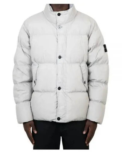 Garment Dyed Crinkle Reps Down Padding Grey - STONE ISLAND - BALAAN 2