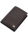 Small Grain Leather Card Wallet Brown - TOM FORD - BALAAN 6