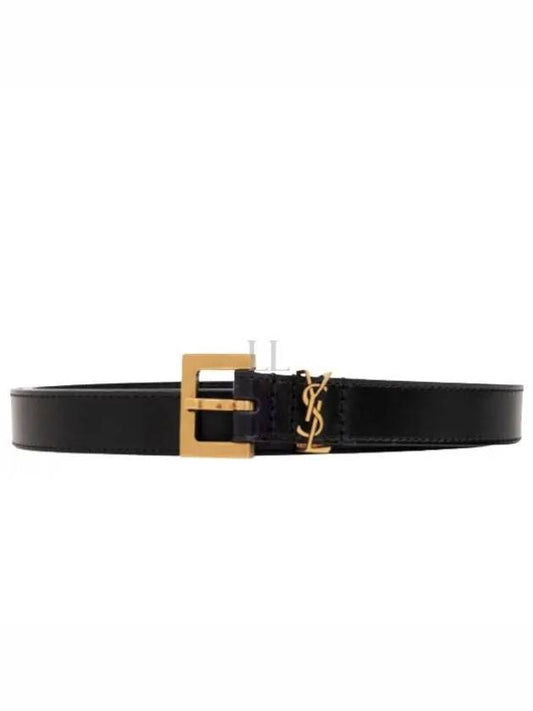 Cassandre Thin Belt Black - SAINT LAURENT - BALAAN 2