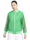 NSW Essentials Woven Varsity Bomber Jacket Green - NIKE - BALAAN 2