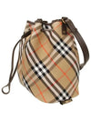 Check Cotton Bucket Bag Beige - BURBERRY - BALAAN 3