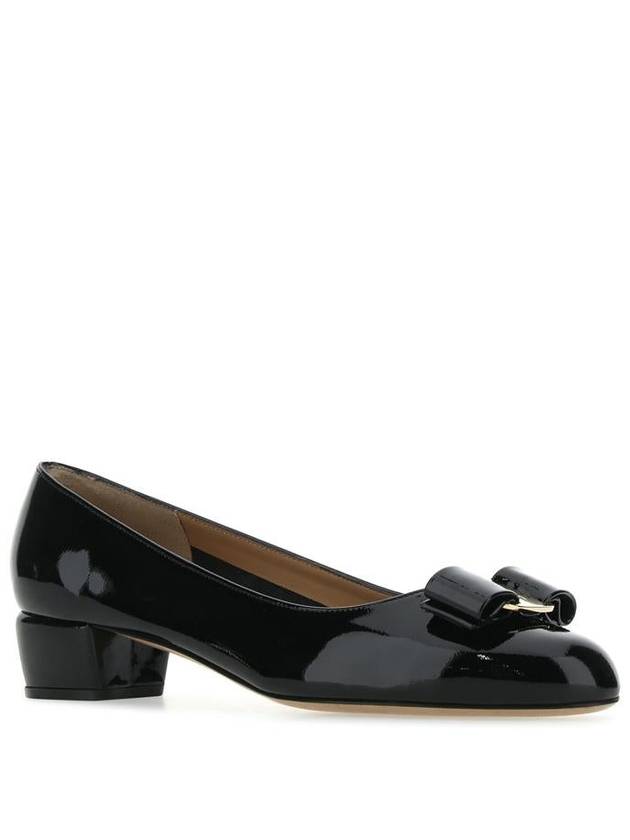 Vara Bow Patent Pumps Black - SALVATORE FERRAGAMO - BALAAN 3