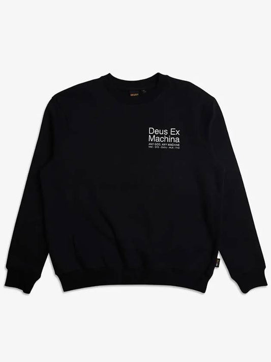 Deus brushed lining sweatshirt zoning crew DMF238991 BLK - DEUS EX MACHINA - BALAAN 1