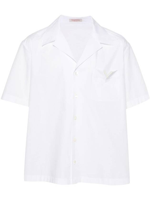 Men s V logo short sleeve shirt white - VALENTINO - BALAAN 2