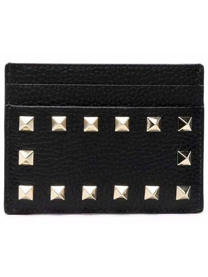 Rockstud Card Wallet Black - VALENTINO - BALAAN 2