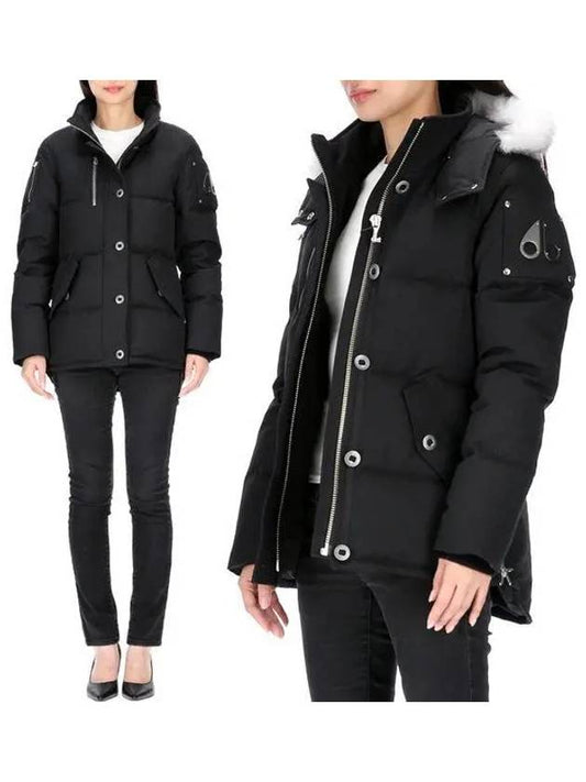 Original Threequarter Jacket White Fur Black - MOOSE KNUCKLES - BALAAN 2