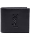 Cassandre  Leather Half Wallet Black - SAINT LAURENT - BALAAN 2