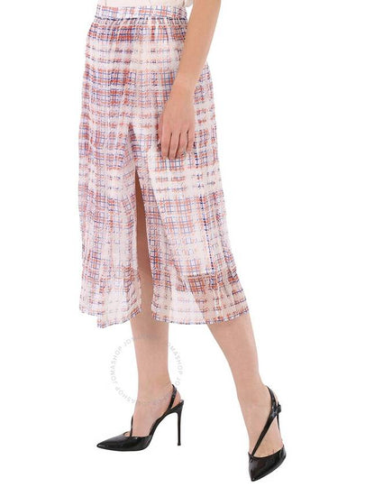 Burberry Ladies Scribble Check Print Silk Skirt, Brand Size 6 (US Size 4) - BURBERRY - BALAAN 2