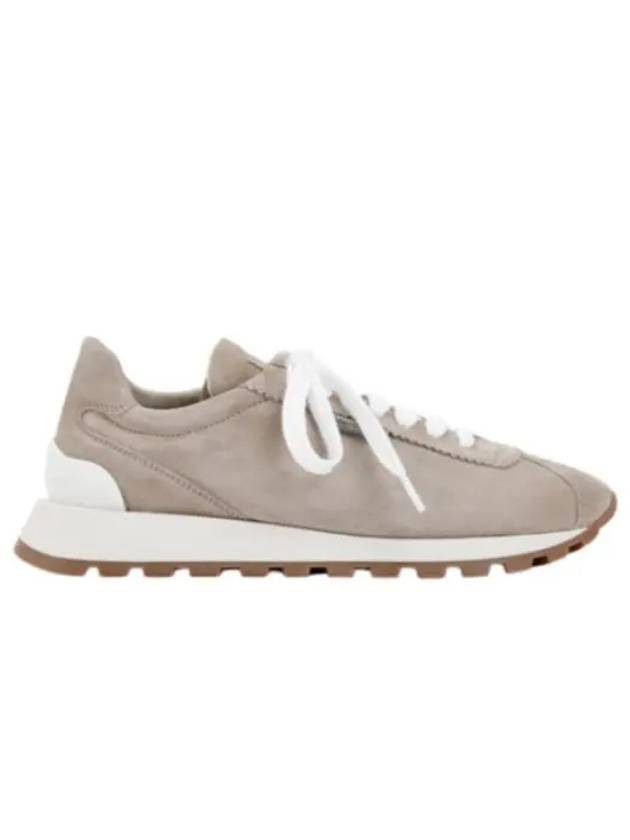 Chain Suede Low Top Sneakers Beige - BRUNELLO CUCINELLI - BALAAN 2