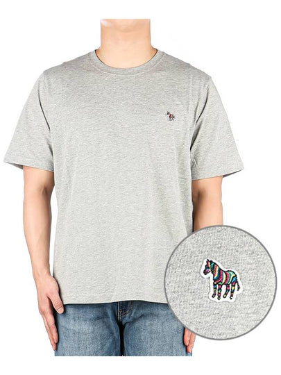 Zebra Logo Crew Neck Cotton Short Sleeve T-Shirt Grey - PAUL SMITH - BALAAN 2