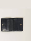 Matelasse Leather Half Wallet Black - MIU MIU - BALAAN 3