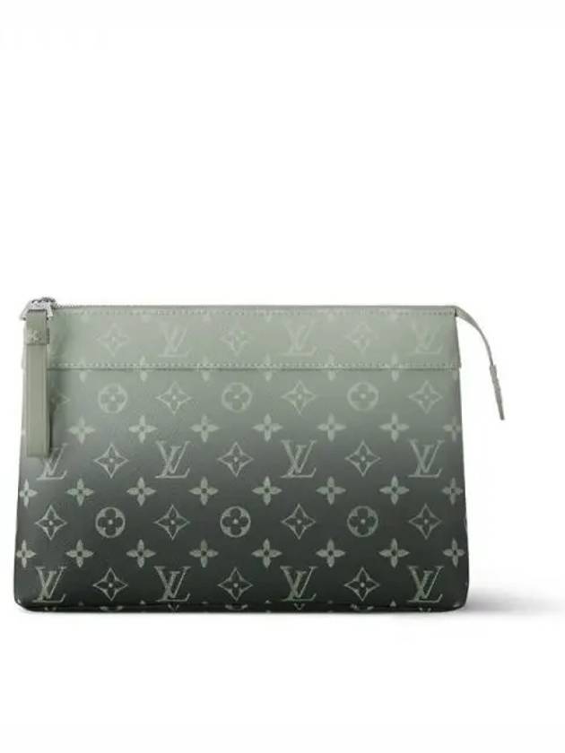 Pochette Voyage Souple Clutch Bag Green - LOUIS VUITTON - BALAAN 1