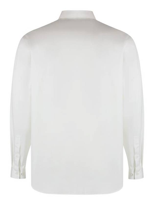 Logo Cotton Long Sleeve Shirt White - GUCCI - BALAAN 3