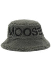 Cobble Embroidered Logo Bucket Hat Green - MOOSE KNUCKLES - BALAAN 3