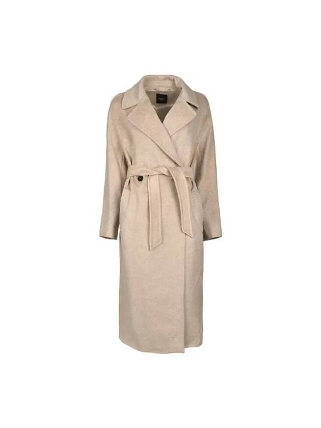 Women's Sand Regina RESINA Wool Double Coat Beige - MAX MARA - BALAAN.