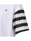 Striped Lace Sleeve T-Shirt MW4ME424 - P_LABEL - BALAAN 4