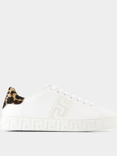 La Greca Sneakers - Versace - Canvas - White - VERSACE - BALAAN 1