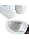 Rockstud Hidden Ruthenium Open Low Top Sneakers White - VALENTINO - BALAAN.